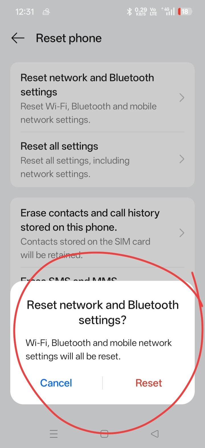 android phone network problem