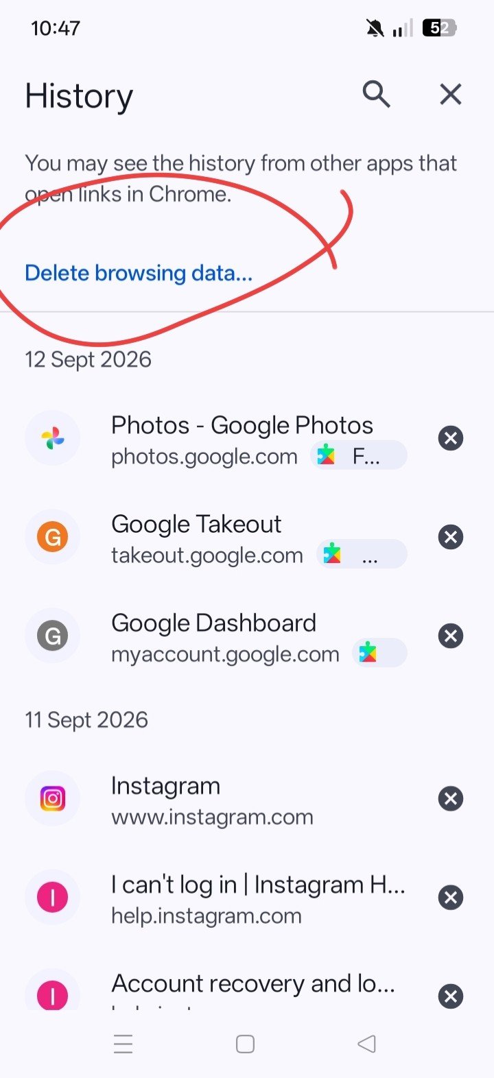 browser search history