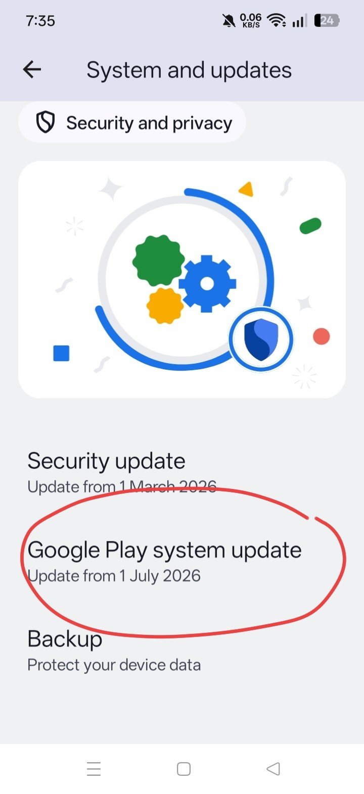 Google Play System Update